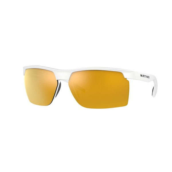 Native Men's Ridge-Runner Sunglasses, Satin Quartz/Polarized Bronze Reflex, 68 mm