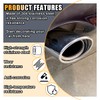 Stainless Steel Car Exhaust Tip, 2.5" to 3.3" Adjustable Chrome-Plated