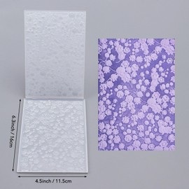 OTCRAFT 3D Embossing Folder for Card Making, Beautiful Flower Plastic Texture Faded Embossing Folder for Scrapbooking Card Album DIY Decoration Paper Crafts 6.3 x 4.5 Inch
