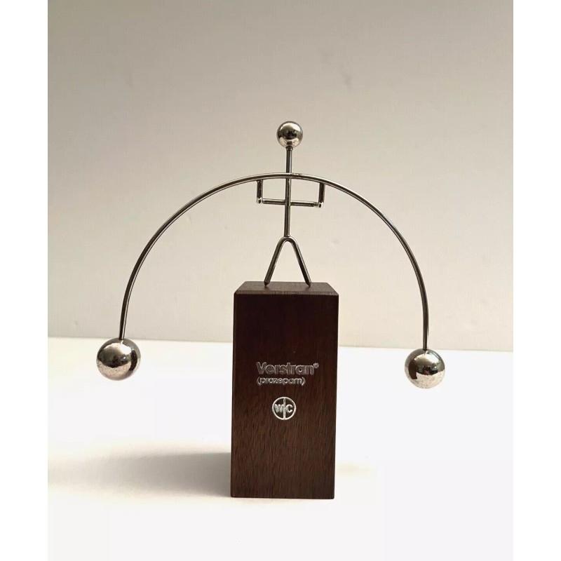 Vintage Advertising NOS Kinetic Motion Balancing Sculpture Metal w/Wood Base