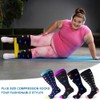 4 Pairs Plus Size Compression Socks for Women & Men,
