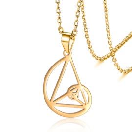 VASSAGO Fibonacci Sequence Necklace Golden Ratio Necklace Geometric Spiral Necklace for Men Women Math Graduation Math Teacher Gift, Stainless Steel