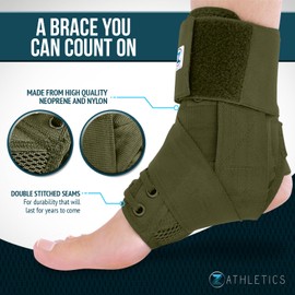 Z ATHLETICS Ankle Brace, Lace Up Adjustable Support – for Running, Basketball, Injury Recovery, Sprains! Ankle Support for Men, Women, and Youth