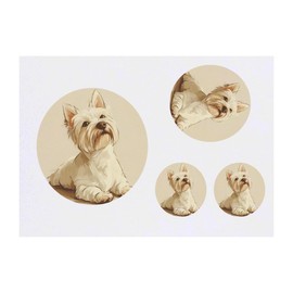 Azeeda 4 x 'Westie-Hund im Liegen' Temporäre Tattoos - Wasserfest, Hautfreundlich & Ungiftig · Transfers in Verschiedenen Größen (TO00082850)