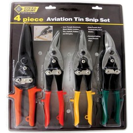 Steel Grip Aviation Snips 10" 4 Piece 10" Blister Pk