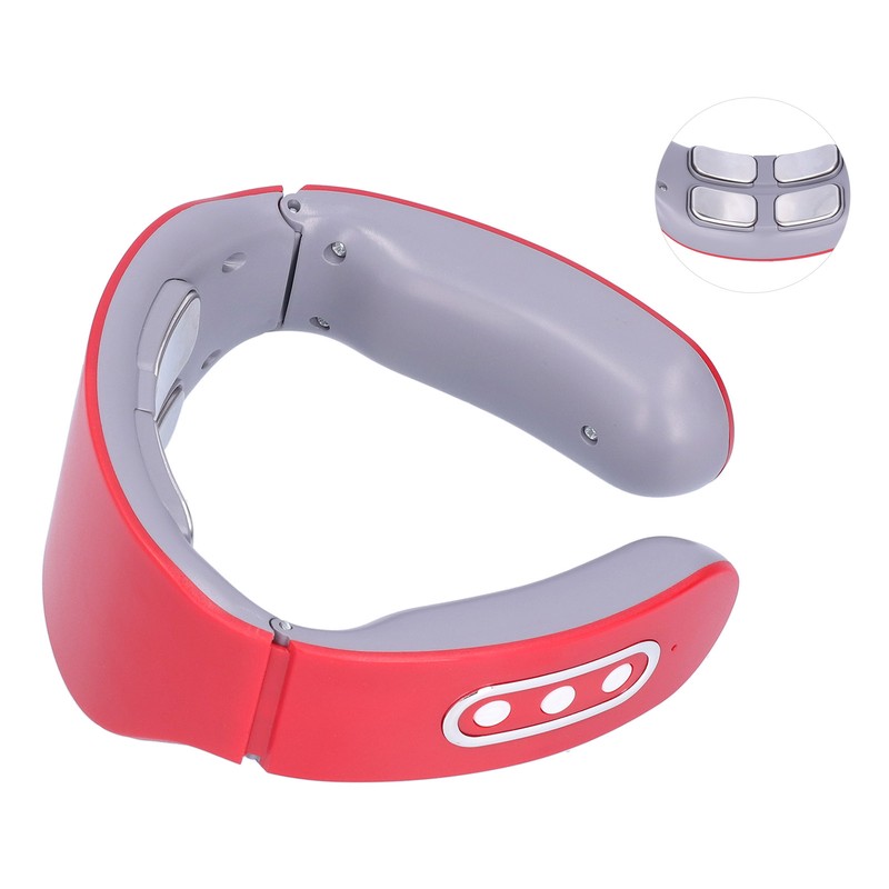 4 Massage Head Neck Massager Electric Hot Compress Relieve Fatigue