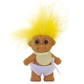 My Lucky Mini 2.5" BABY Troll Doll - Yellow Hair by Russ Berrie