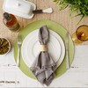 DII Everyday Collection, Fringed Solid Tabletop, Napkin Set, Gray, 6
