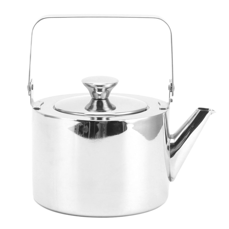 Stainless Steel Tea Kettle with Strainer Thickened Metal Whistling Teapot