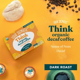 Four Sigmatic Decaf Mushroom Coffee K-Cups | Organic Dark Roast Coffee with Lion’s Mane & Yacon | Focus & Immune Support | Vegan & Keto | Sustainable Pods | 24 Count