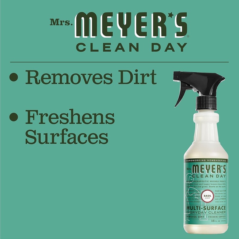 MRS. MEYER'S CLEAN DAY All-Purpose Cleaner Spray, Basil, 16 fl.