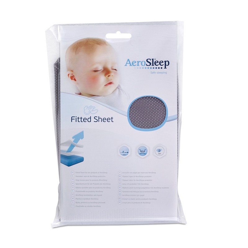 AeroSleep Sleep Safe Fitted Sheet, Dark Grey