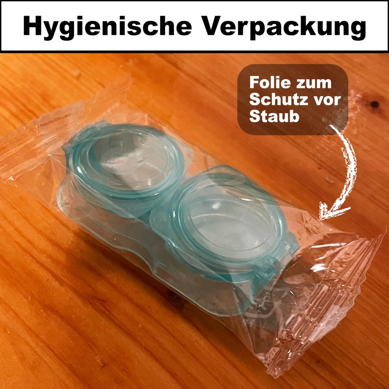 Traptix EYB Contact Lens Case, Turquoise, transparent, Cosmetic case