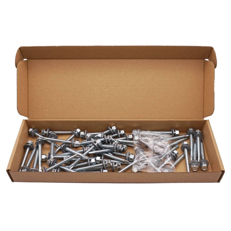 SKIR'CO Pack of 50 Galvanised Roofing Screws 6.3 x 60