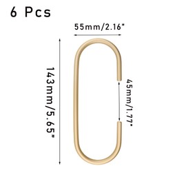 Tighall 6 PCS C-Shaped Hook for Hanging, Hanger Hooks for Hanging Clothes, Towels, Shoe Bag（Black,6Pcs）