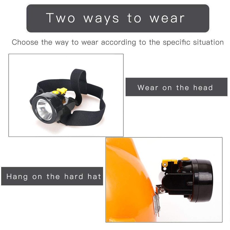 Yongkist Rechargeable Cap Mining Lamp 1+6 LED Light Source Coal
