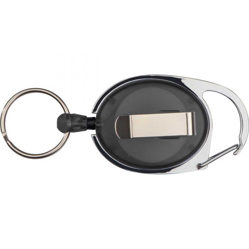 10 Piece Ski Pass Holder Black Transparent With Keyring, ID
