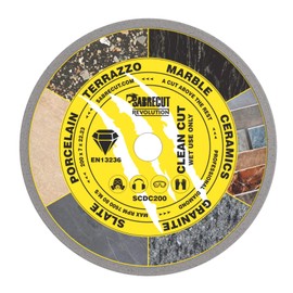1 x SabreCut SCDC200 200 mm (8 inches) x 7 mm x 22.23 mm hole continuous edge diamond angle grinder circular saw blade compatible with Bosch Dewalt Makita Milwaukee and many others