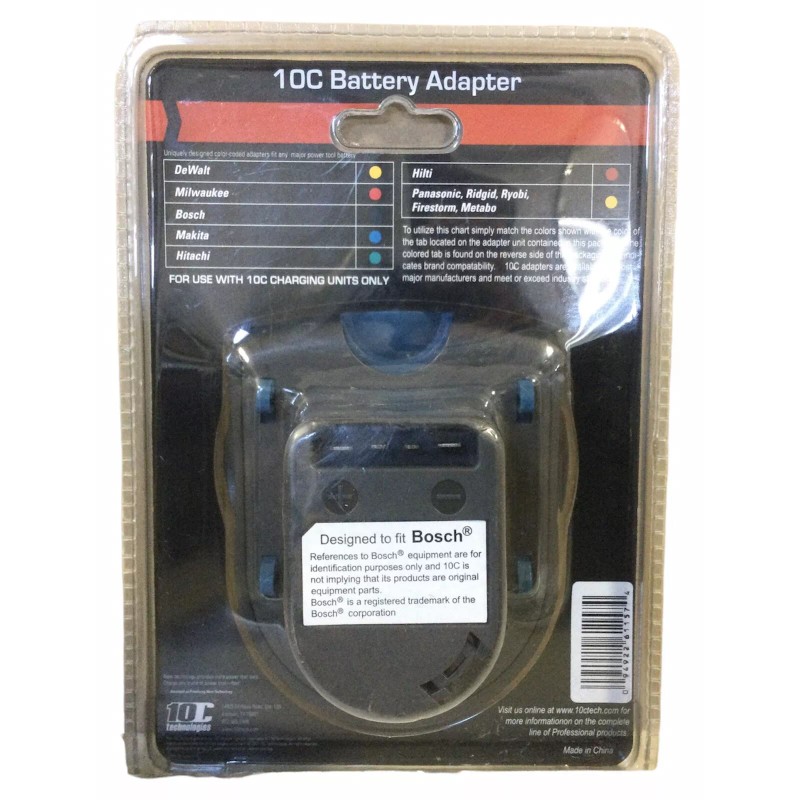 10C Battery Adapter Designed To Fit Bosch Equipment Use With