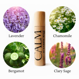 Soulistic Root Calm Essential Oil Roller, Calm Essential Oil Roll On Blend, 10ml Glass Roller- Stress Relief, Essential Oil Blends, Aromatherapy Self Care Products for Women