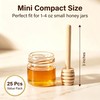25PCS Wooden Honey Dipper Sticks, 3 inch Mini HoneyComb stick