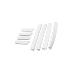 Partuto 8pcs White Plastic Car Body Door Side Edge Anti-collision Strip Replacement