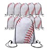 S.fields.inc Drawstring Bag, Baseball Knapsack, Set of 10, Backpack, Polyester,