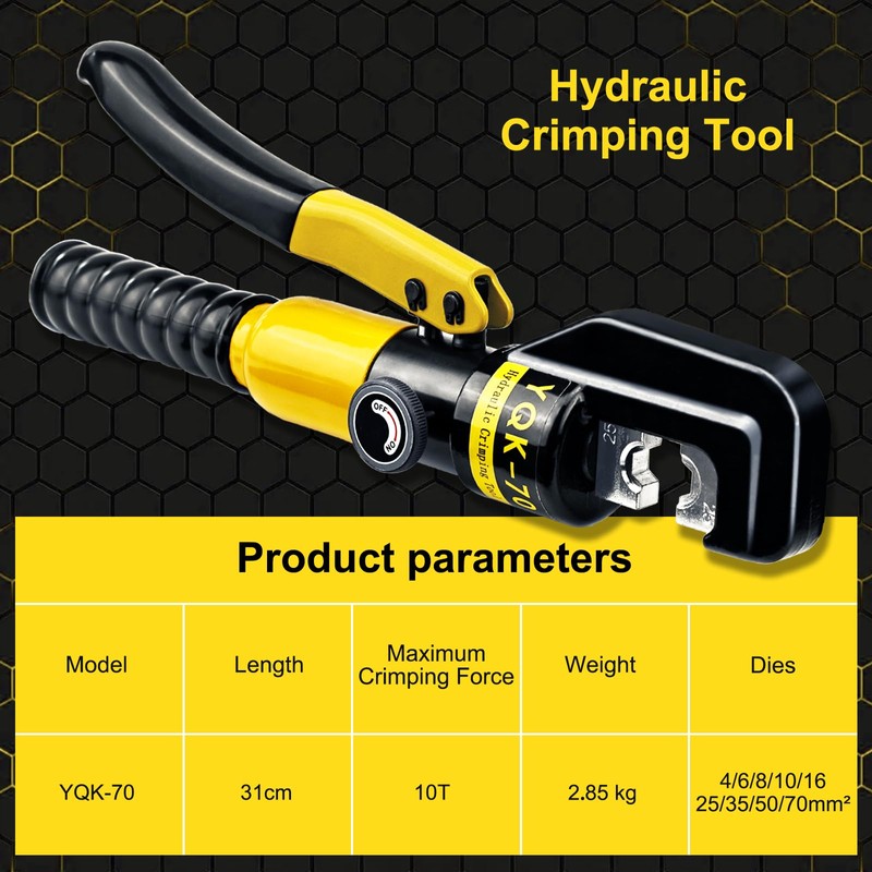 Brileine Hydraulic Crimping Tool and Cable Cutter Hydraulic Cable Lug