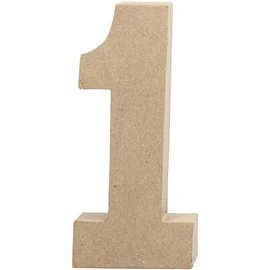 Create Crafts 26629 Creativ 20 cm 1-Piece Papier Mache Number 1, Beige