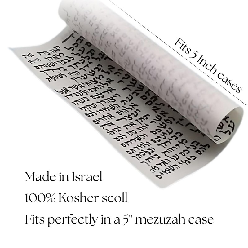 Kosher Mezuzah Scroll From Israel - Klaf Mezuza Parchment by