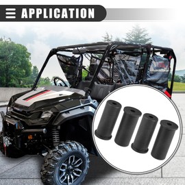 Motoforti Upgrade Door Bushings Kit Door Shaft Bushings Door Pin Liners, for Honda Pioneer 1000-3 700-3 2013-2021, Plastic, Black, 4pcs