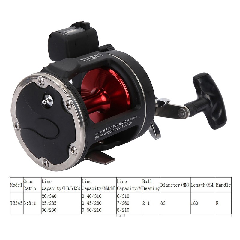 Trolling Reels Equipped With Line Counter Black Trolling Saltwater Offshore