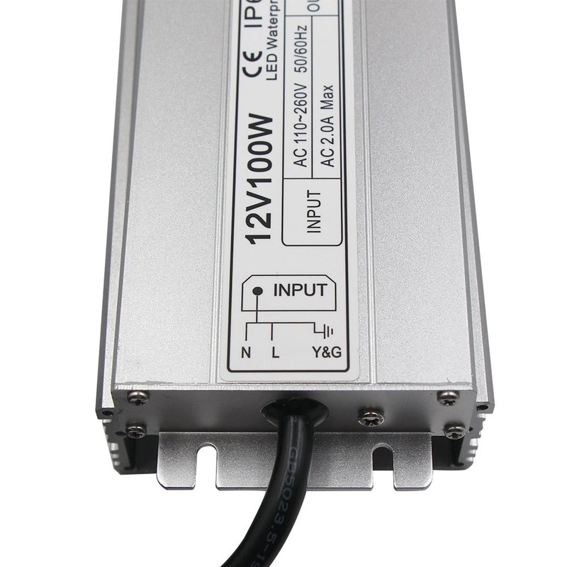 LED Driver Waterproof IP67 Power Supply 100W 12V DC 8.5a