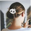 Baluue 2pcs Cute Panda Hair Ties High Elasticity Cartoon Ponytail