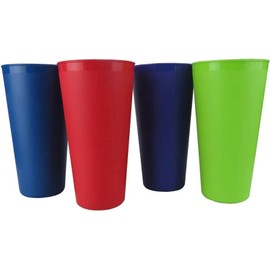32 oz Plastic Drinking Cups – Set of 12, Assorted Colors – Durable, BPA-Free, Reusable Tumblers – Ideal for Parties, Events, and Everyday Use