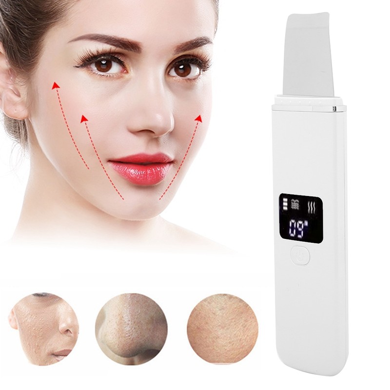 Ultrasonic Face Skin Scrubber Facial Cleanser Exfoliating Remove Blackheads Pimples