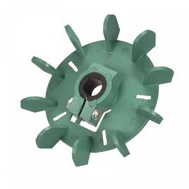 sourcing map 10 Plastic Motor Fan Blade Heat Dissipation Impeller 11.5-12 mm Inner Diameter Green