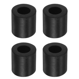 sourcing map Pack of 4 Rubber Spacers 0.8 Inch AD 0.4 Inch ID 0.8 Inch Thick Neoprene Round Vibration Damper Pads Insulator Rubber Washers Bushings for Home Cars Boat Accessories Black