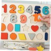 Hohopeti Cognitive Shape Learning Montessori Educational Block Puzzle for Number