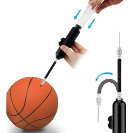 BROTOU Ball Pump & Bike Pump, Inflate Air Pump with 3 Needles, 2 Nozzles and 2 Bike Tire Valve Adapter Hand Pump Kit for Soccer Ball, Basketball, Volleyball, Balloons, Bikes