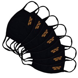 USS Dallas SSN-700 Adult Black Face Mask Los Angeles Class Nuclear-Powered Attack Submarine