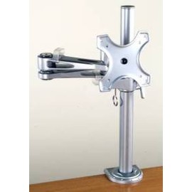 DF17CL Height Adjustable Monitor Arm Mount for Desk, VESA Computer Desk Mount, Monitor Bracket Mount Stand, up to 27 inch, 25 lbs. Clamp on table. 90 degree tilet & Swivels. Rotates.