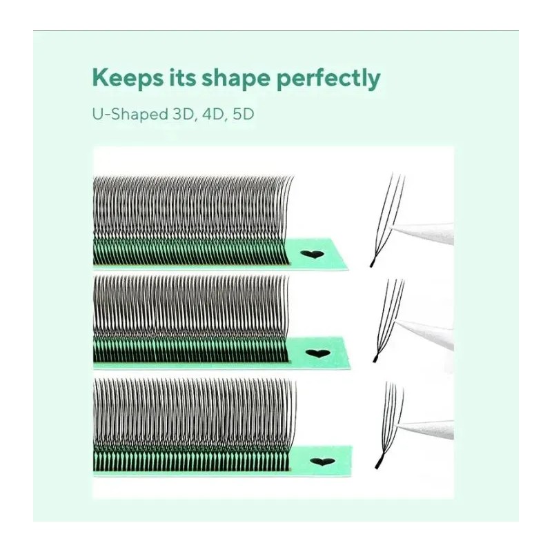 Extensiones De Pestañas Diyday U Shaped W3d