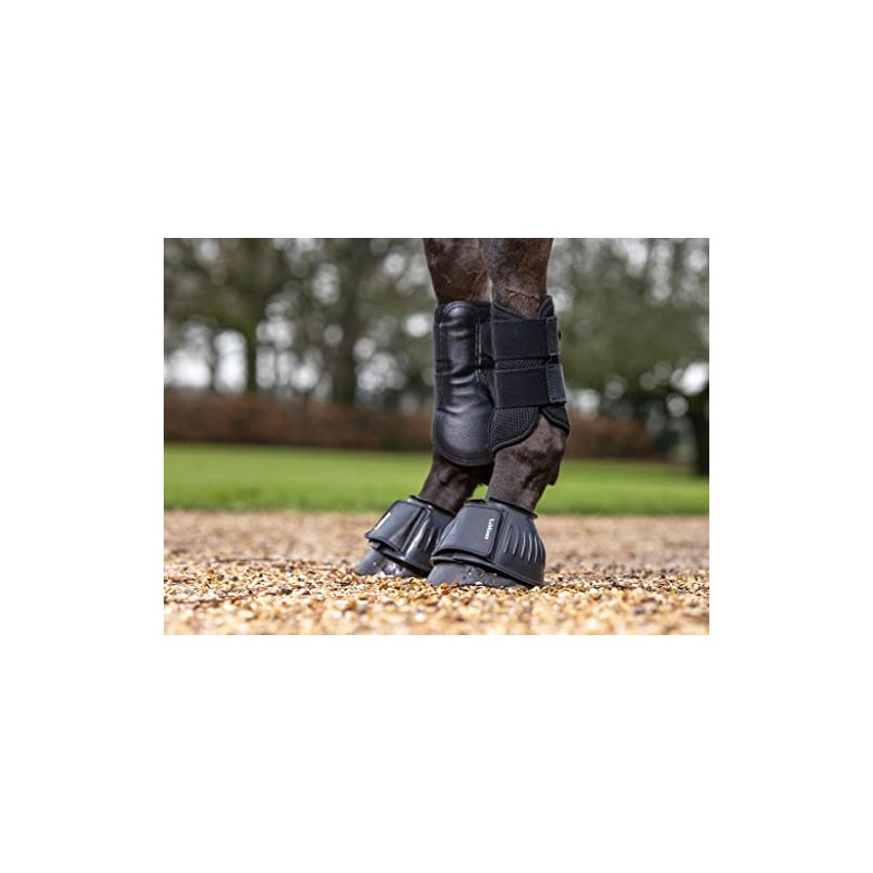 LeMieux Rubber Bell Boots Pair Over Reach Boots - Black,