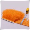 Feather Paradise Orange Ostrich Feather Trims Fringes Sewn on Feather