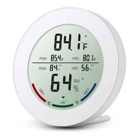 ORIA Digital Hygrometer Thermometer, Temperature and Humidity Monitor with Large LCD Display, Comfort Indicators, MIN/MAX Records, ℃/℉Switch and Trend of Temperature Change for Home, Office ect-White