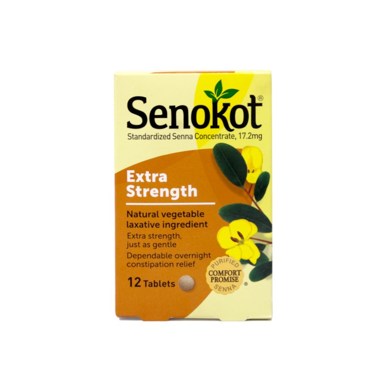 Senokot Extra Strength Natural Vegetable Laxative - 12 Tablets Each