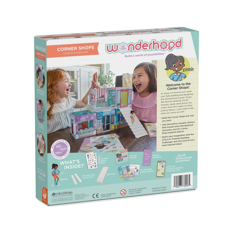 MindWare Wonderhood Corner Shops 44 Piece Building Set