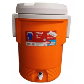 NYC Termo 19 Litros 5 Galones Nyc Naranja Dispensador De Botón
