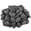 FANTIAN 40 lbs Bulk Black River Rocks for Landscaping, 3-4